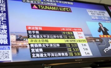 Alerta de tsunami en Japón
