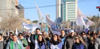La masiva marcha de los gremios que no se mostró