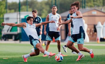 Argentina se entrenó con la mirada puesta en Austria