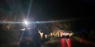 Un derrumbe de rocas obligó a cortar la Ruta 40