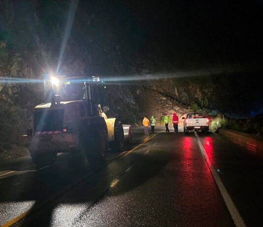 Un derrumbe de rocas obligó a cortar la Ruta 40