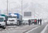 La nieve no deja cruzar a Chile por Pino Hachado