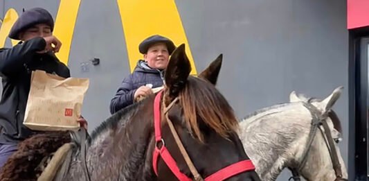 McGaucho viral: fueron a caballo al AutoMac