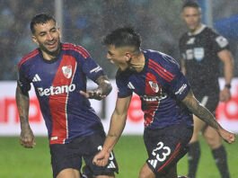 Almada lo festejó con el corazón